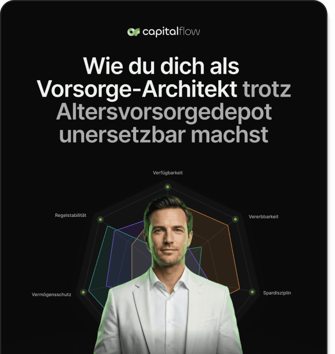 Guide-Cover: Wie du dich als Vorsorge-Architekt trotz Altersvorsorgedepot unersetzbar machst